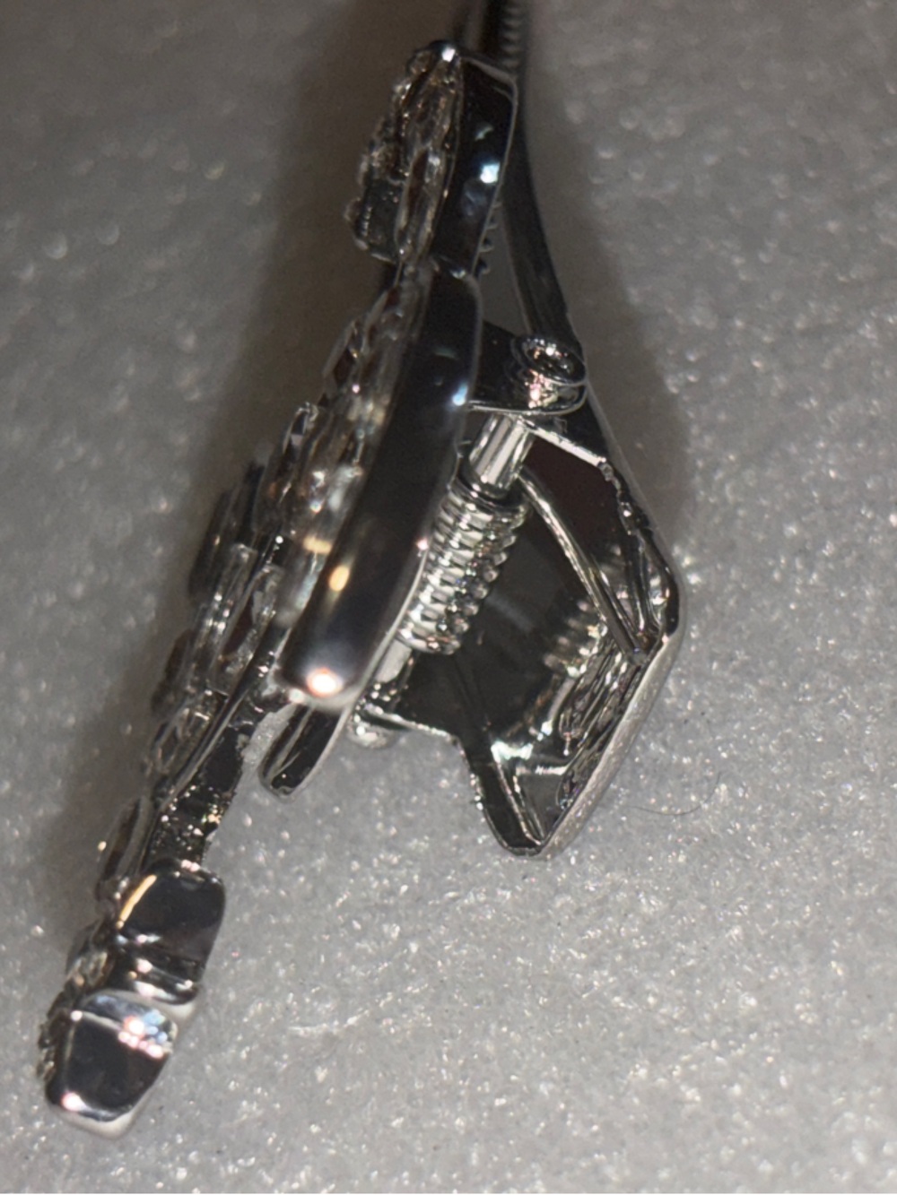 CHANEL Silver Crystal CC Logo Hair Clip - Picture 8 of 8
